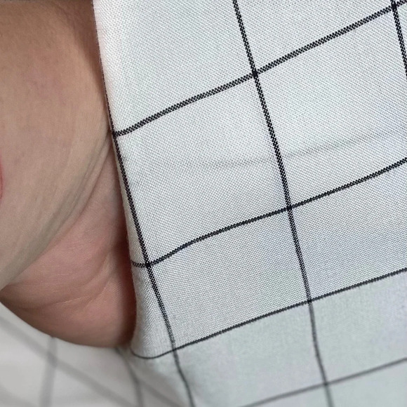 CHARLES HENRY NWT Ivory Checked Shirtdress - Picture 12 of 16